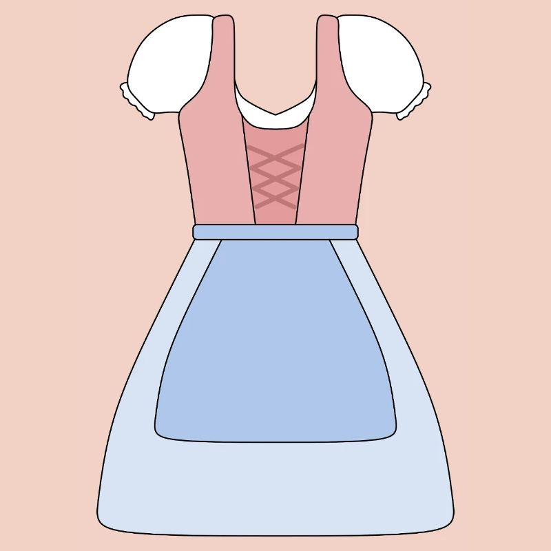 Conception de robe bavaroise traditionnelle Dirndl