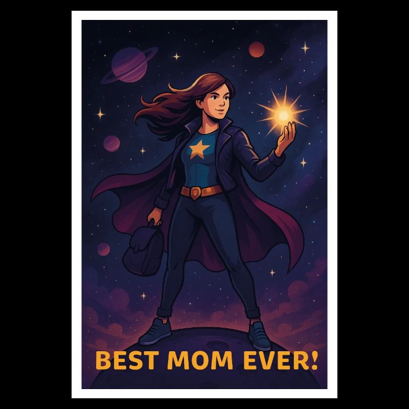 Beste Mutter aller Zeiten Superhelden Poster