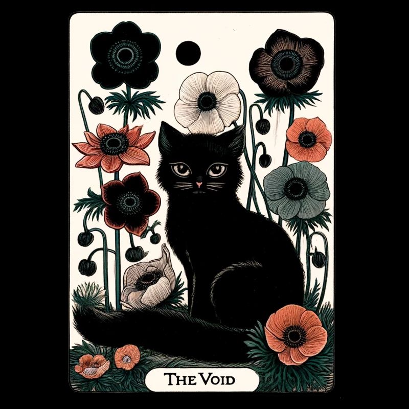 Void Katze in Blüte Tarot