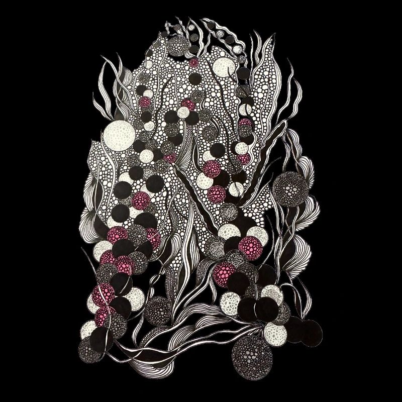 Monochrome Botanical Dotted Fabrics