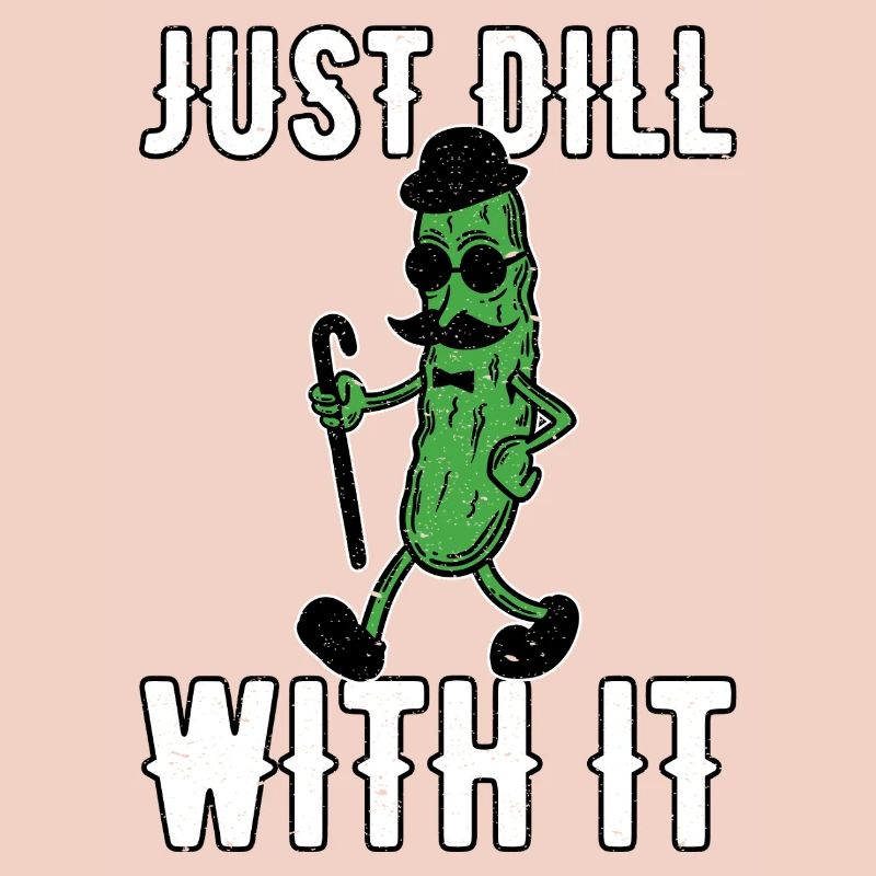 Just Dill With It Gurke Retro Vintage Schnurrbart
