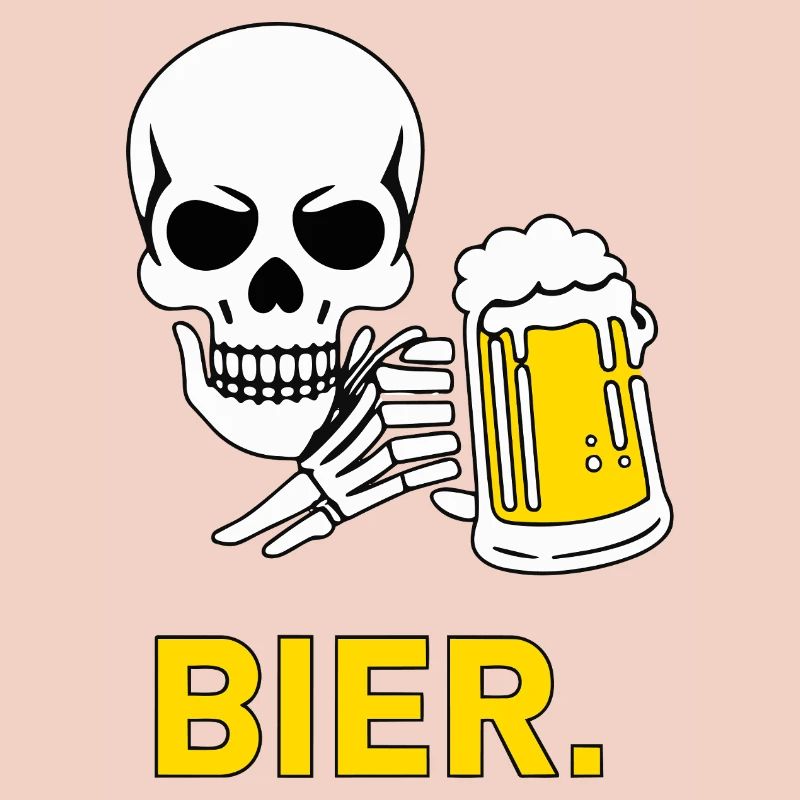 BEER. – Skull & Beer Mug After-Work Motif