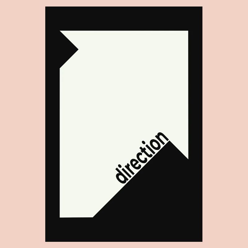 Direction Poster Schwarz – Minimal Statement
