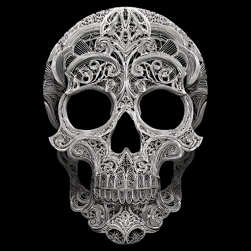 Ornement de crâne de mandala