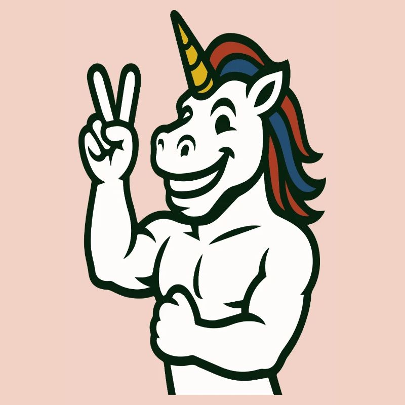 Einhorn-Friedenszeichen Illustration