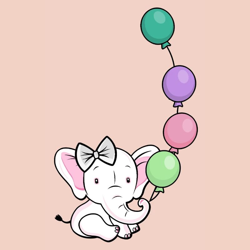 Ballonelefant mit Bogen