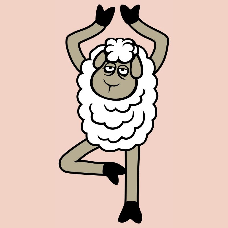 Sheep Tired Exhausted Sad Yoga Tree Pose Comic