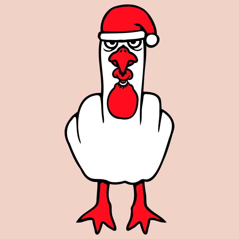 Möwe Mittelfinger Fuck You Wütend Weihnachten