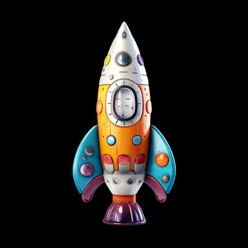 Rocket Richard coloré et mignon - Design imprimé