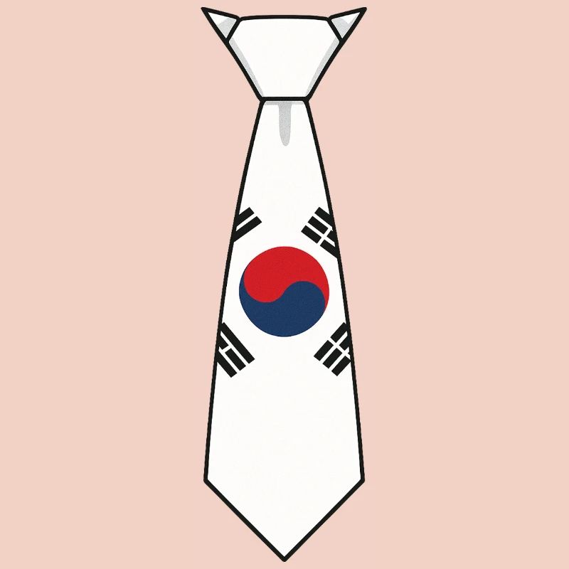 Cravate sud-coréenne – Conception du drapeau