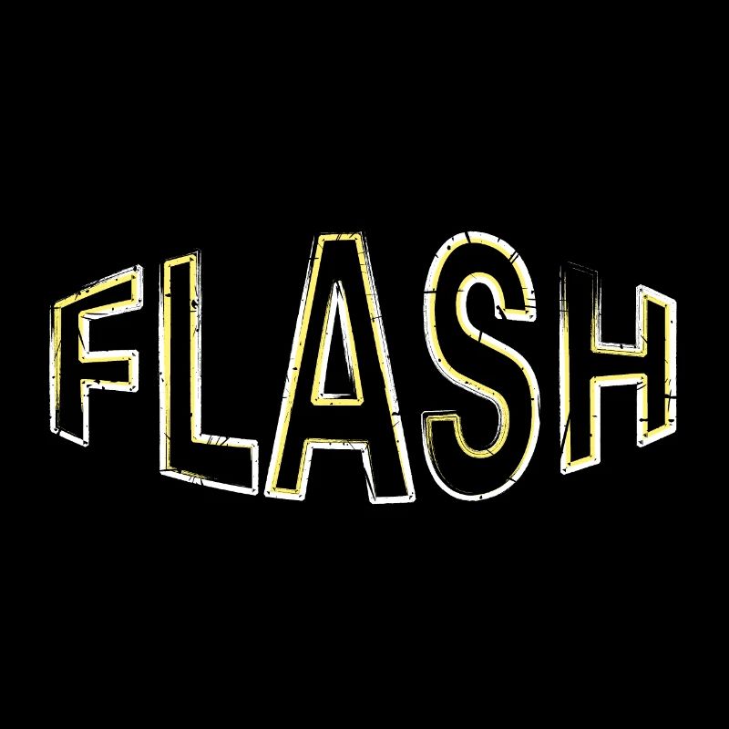 FLASH Label mit Blitzen