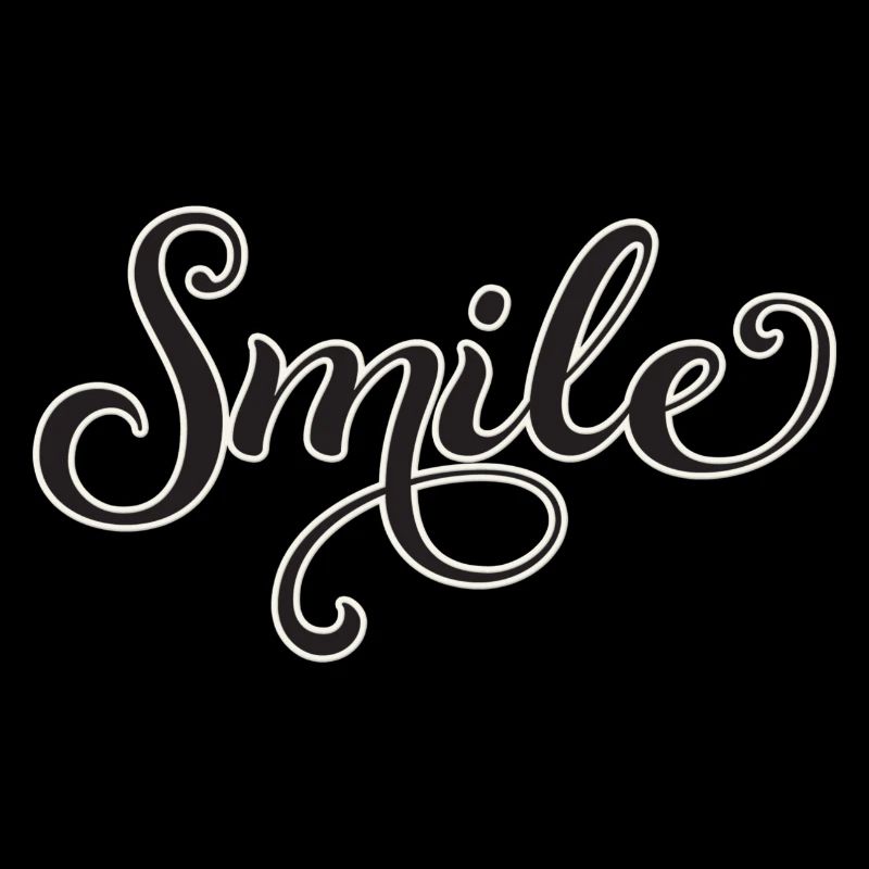 Lächelnder Script-Schriftzug Smile