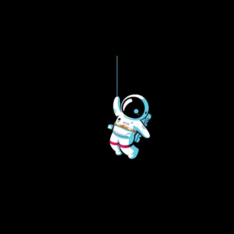 Astronaut hanging on Moon