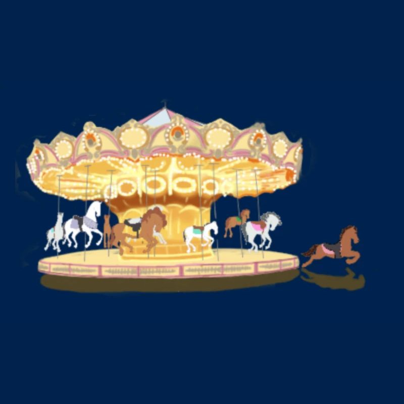 Enchanted Carousel Unisex Illustration