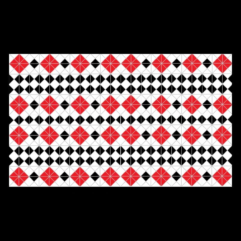 Geometric Red Diamond Stripes