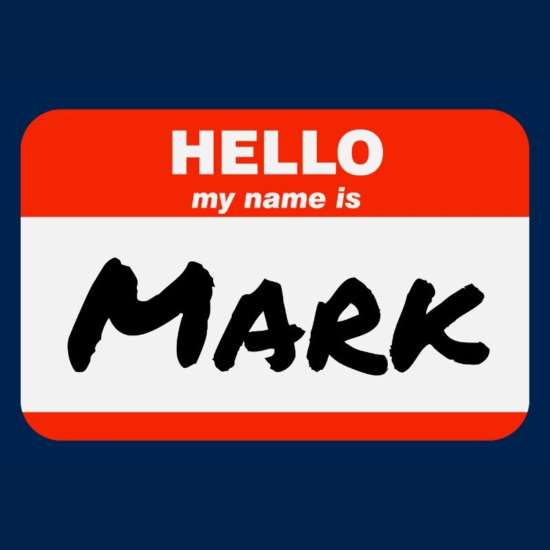 Hello My Name Is Mark Label Name Tag