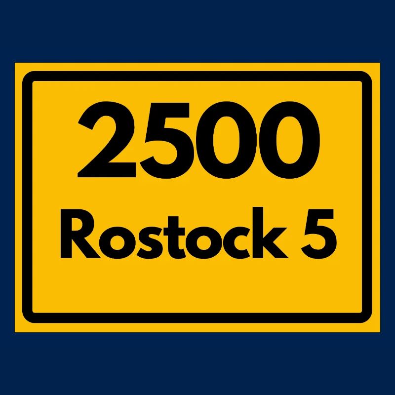 OLD POSTCODE POSTCODE RETRO 2500 ROSTOCK 5 HEIMAT