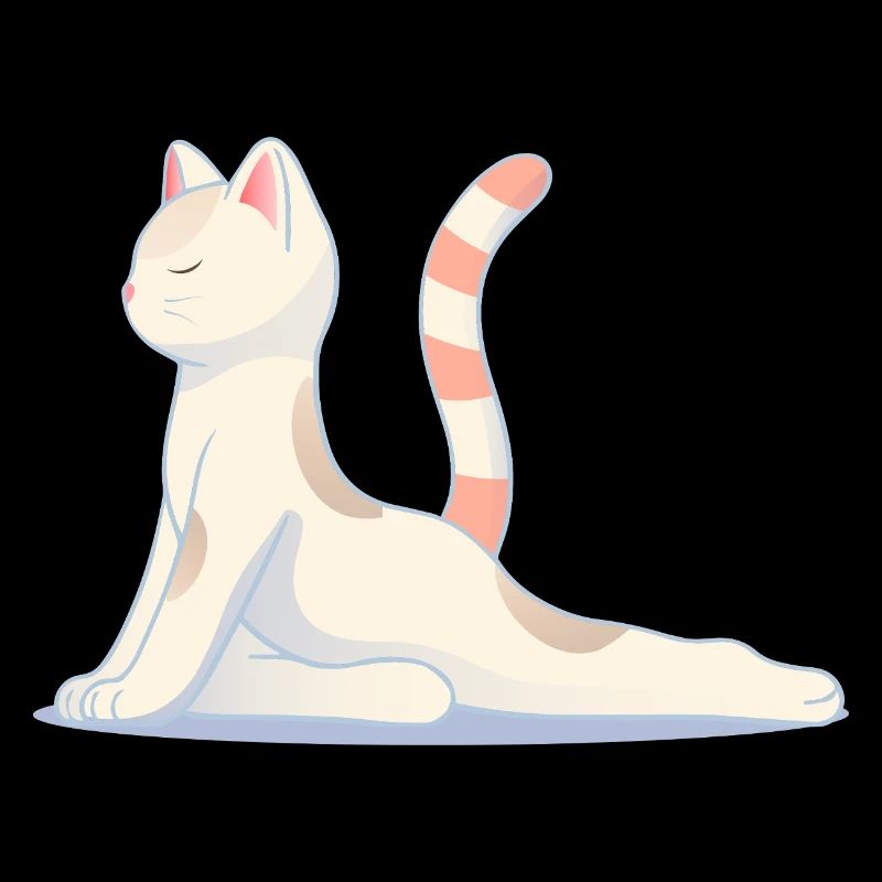 Chat en posture de yoga méditatif
