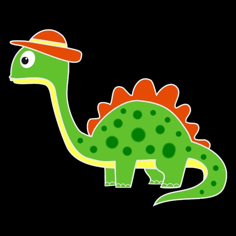 Cute dino with hat