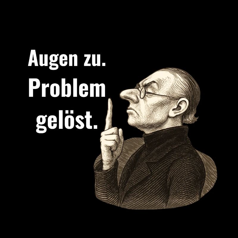 Augen zu – Problem gelöst. 