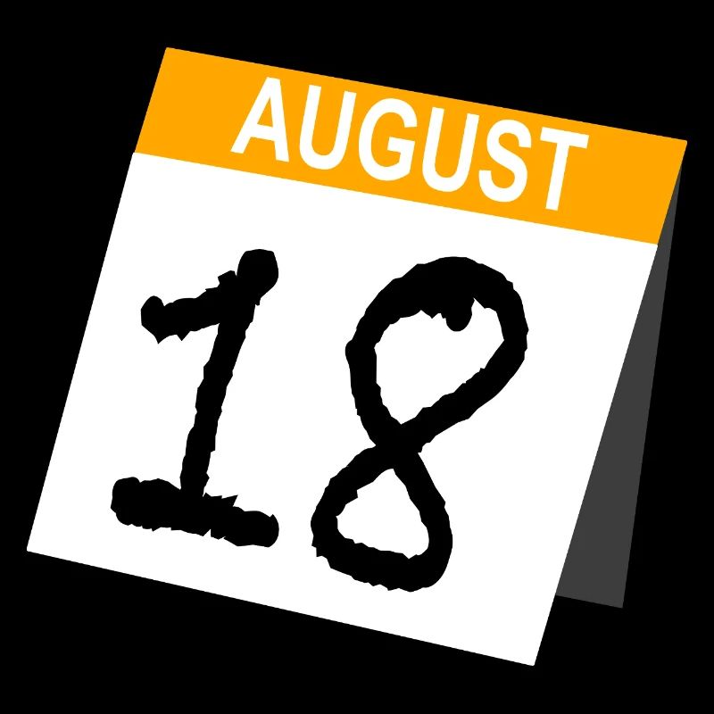 18. Geburtstag August Geschenk Kalender