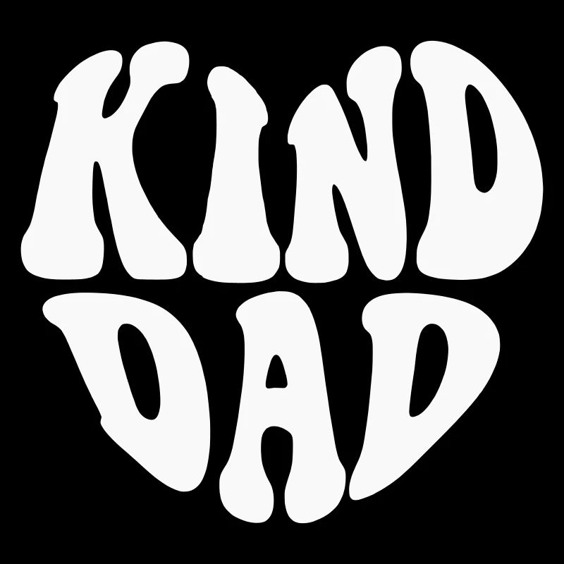 Kind Dad Heart Logo – Anpassbare Farbe