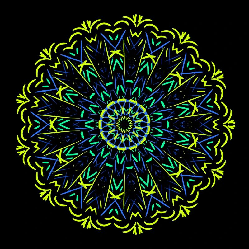 Leuchtendes Mandala Neon Design