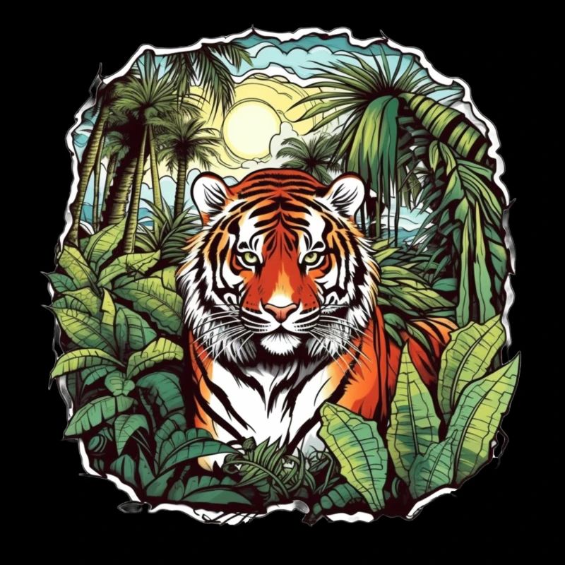 Tropical tiger in the jungle