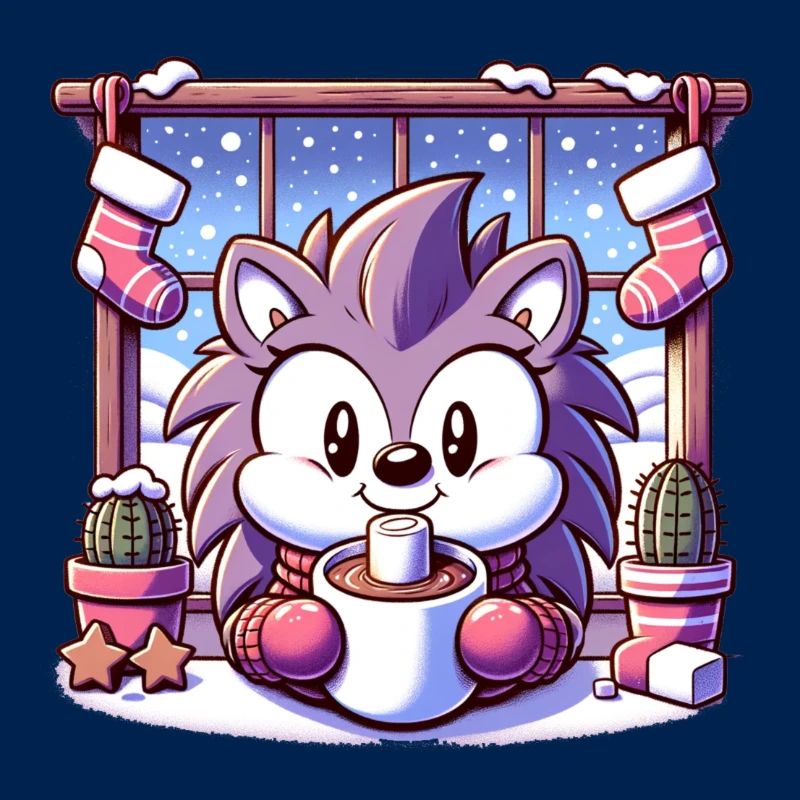 Winter themed hedgehog