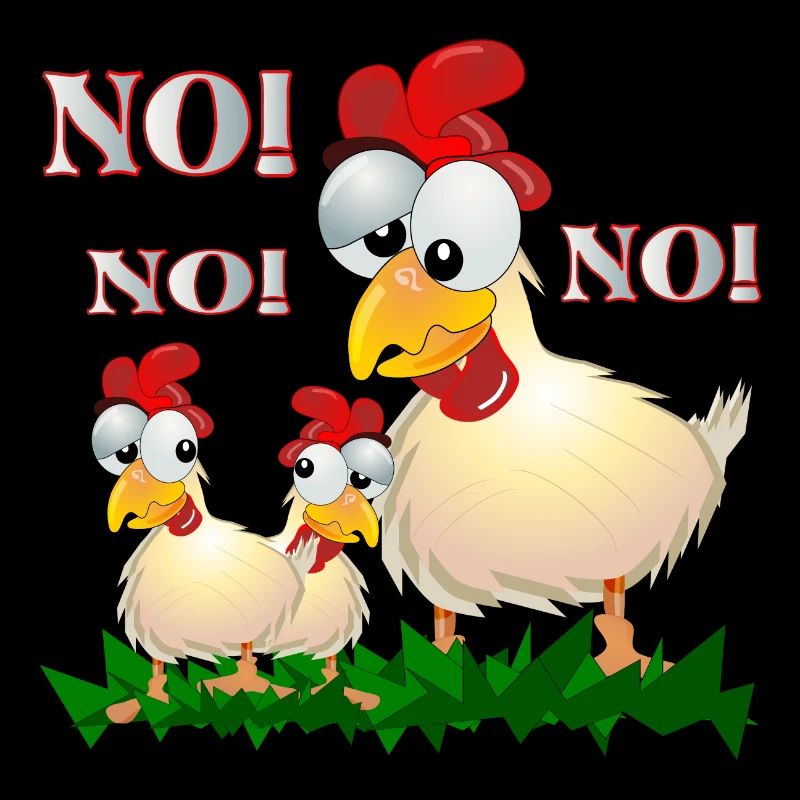 BANDE DESSINÉE DRÔLE DE POULET - NON