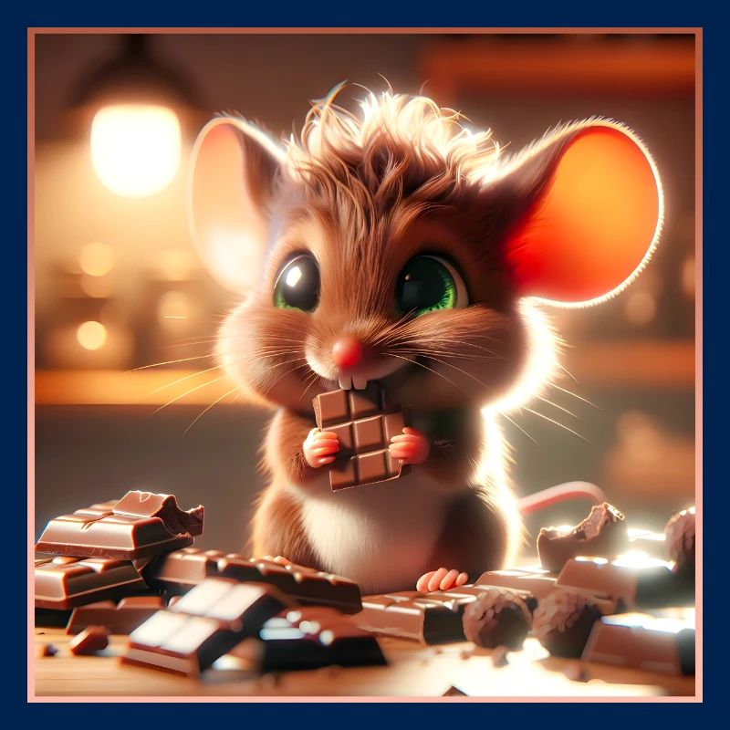 Petite souris en chocolat