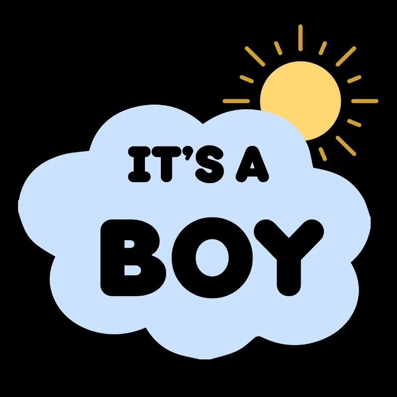 Annonce Naissance Garçon Nuage Soleil it's a Boy