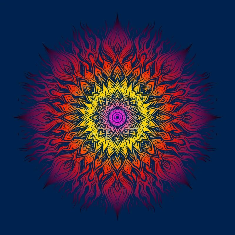 Psychedelic Fire Mandala
