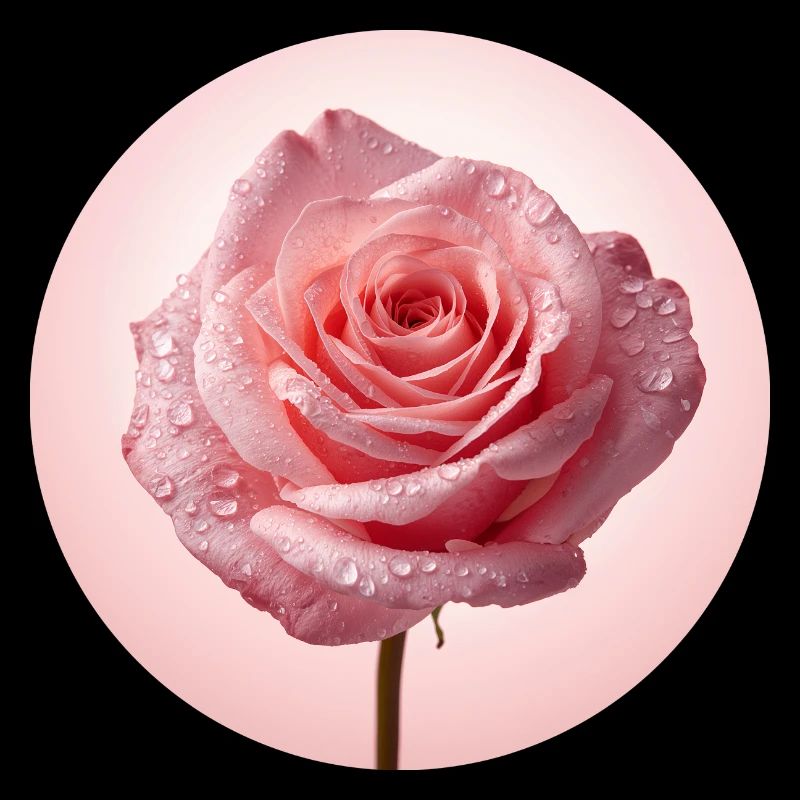 Roses roses délicates avec rosée