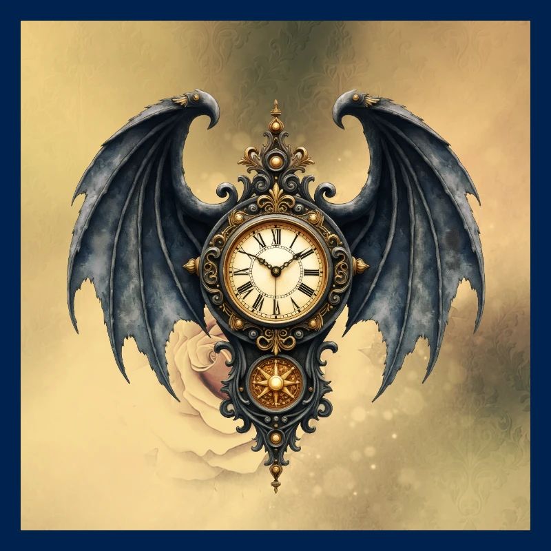 Steampunk Gothic Winged Watch