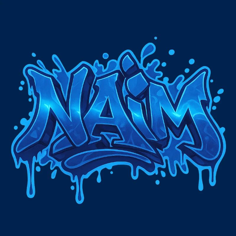 Graffiti  NAIM Prénom cadeau idéal imprimable sur 