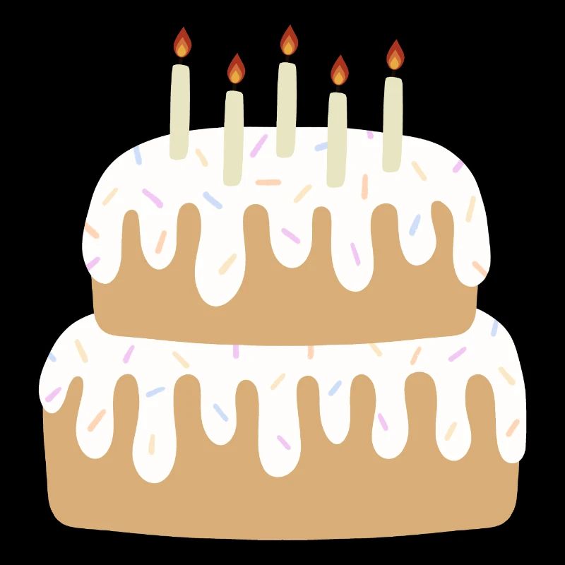 Two-Tier Cake with Candles