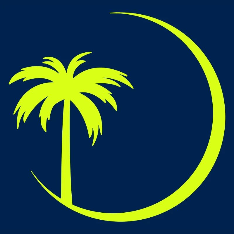 Neonpalme im Kreis