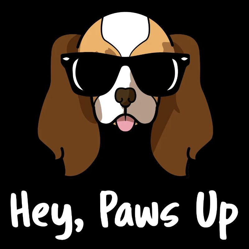 Hey Paws Up Cavalier King Charles Spaniel Art