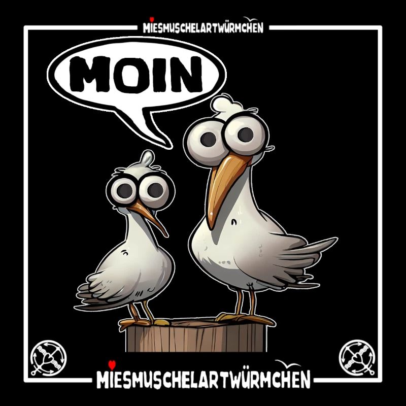 Möwe moin Miesmuschelartwuermchen Möwen lustig