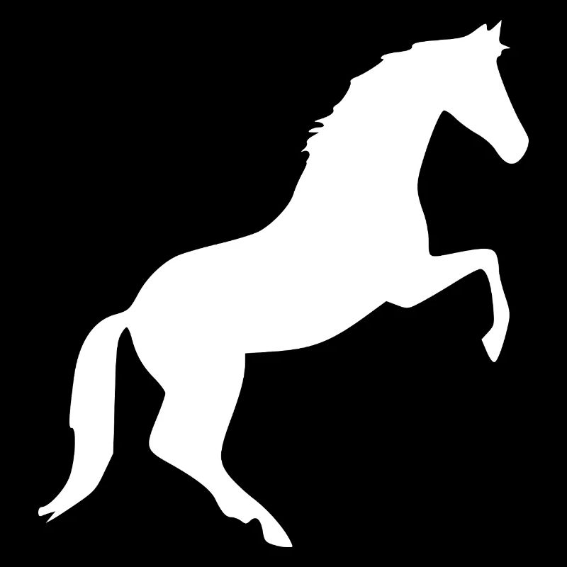 Silhouettes de chevaux Cavalier cadeau blanc