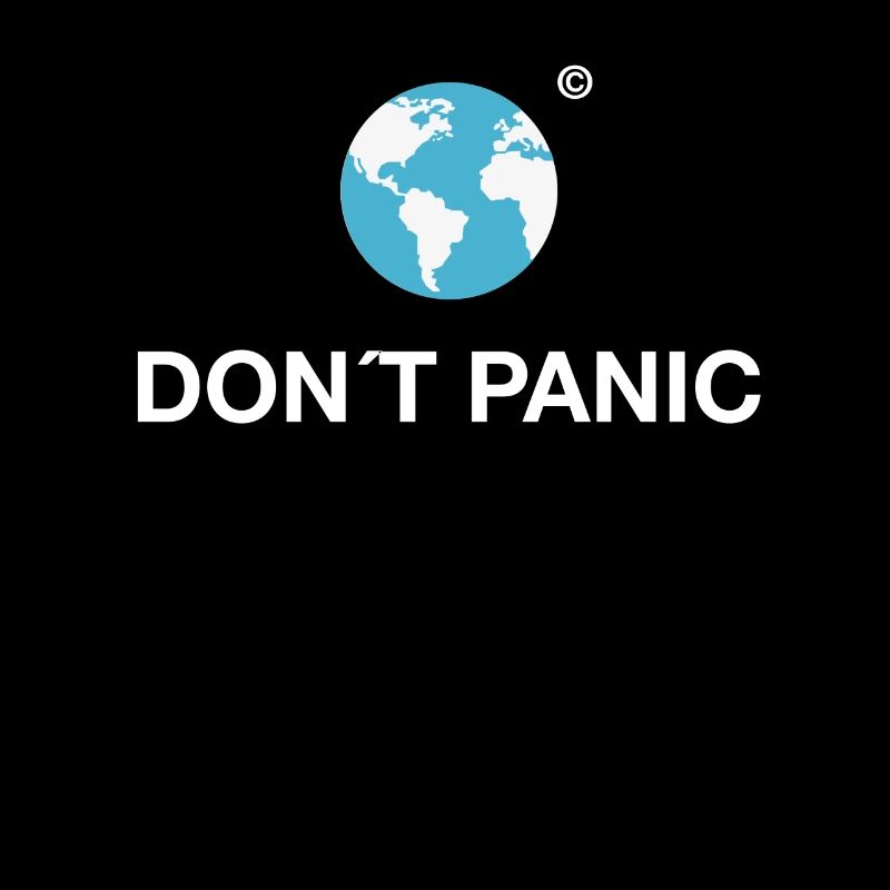 dont panic Earth planet hitchhiker's galaxy climate wall