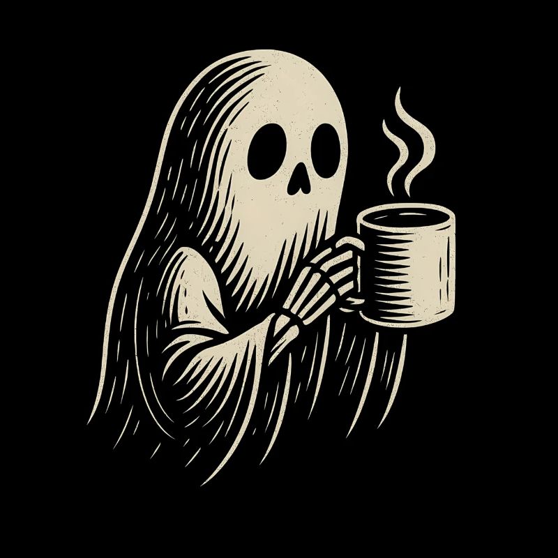 Skelett mit Kaffee Genussgestaltung