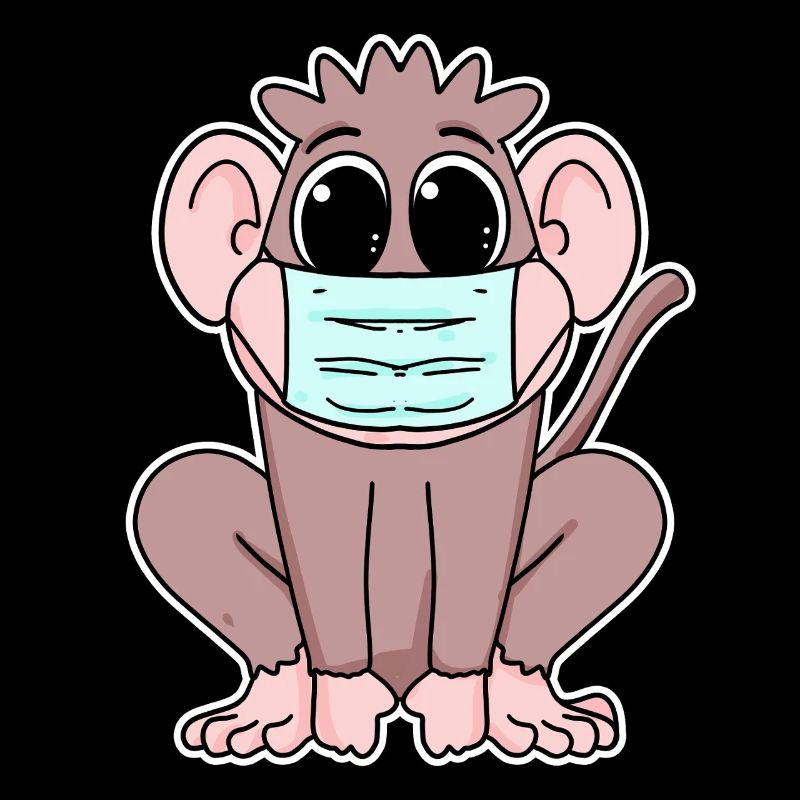 Singe avec masque