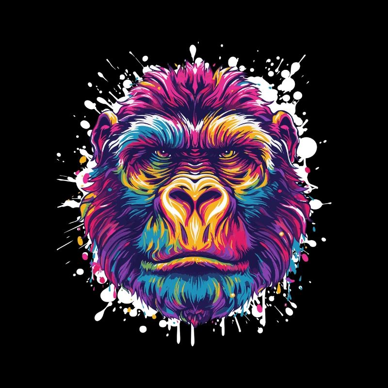 Gorilla Farbklecks Tier