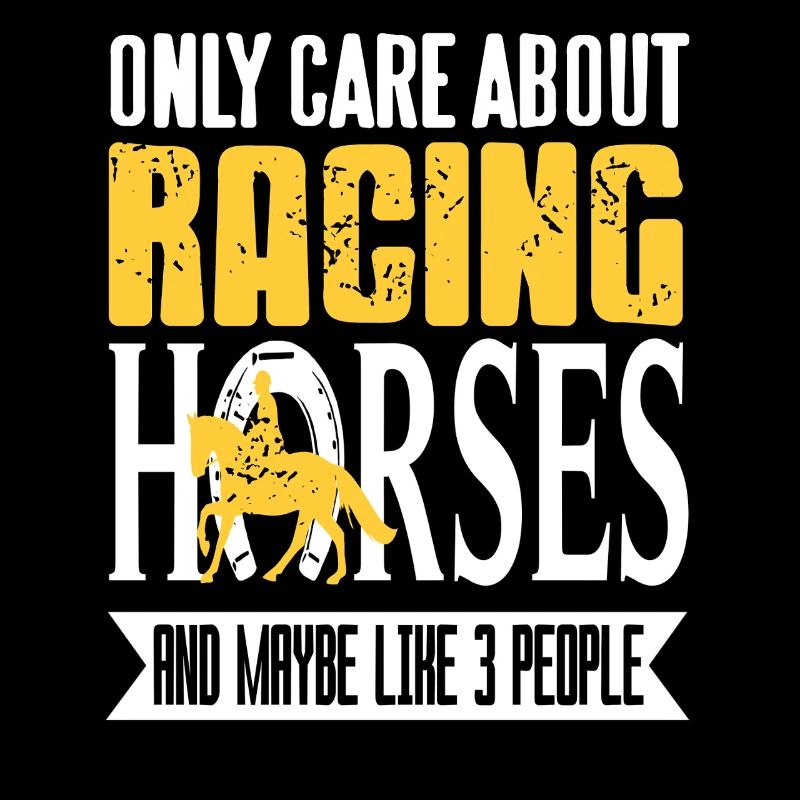 Ne se soucier que des chevaux de course drôle cavalier