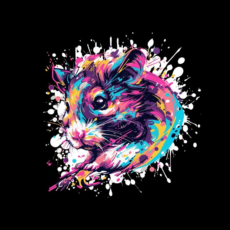 Bunte Farbsplash Hase