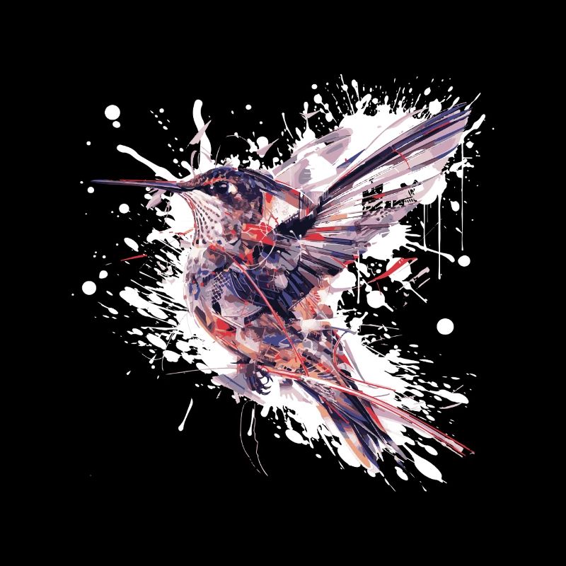 Aquarell Kolibri Spritzer