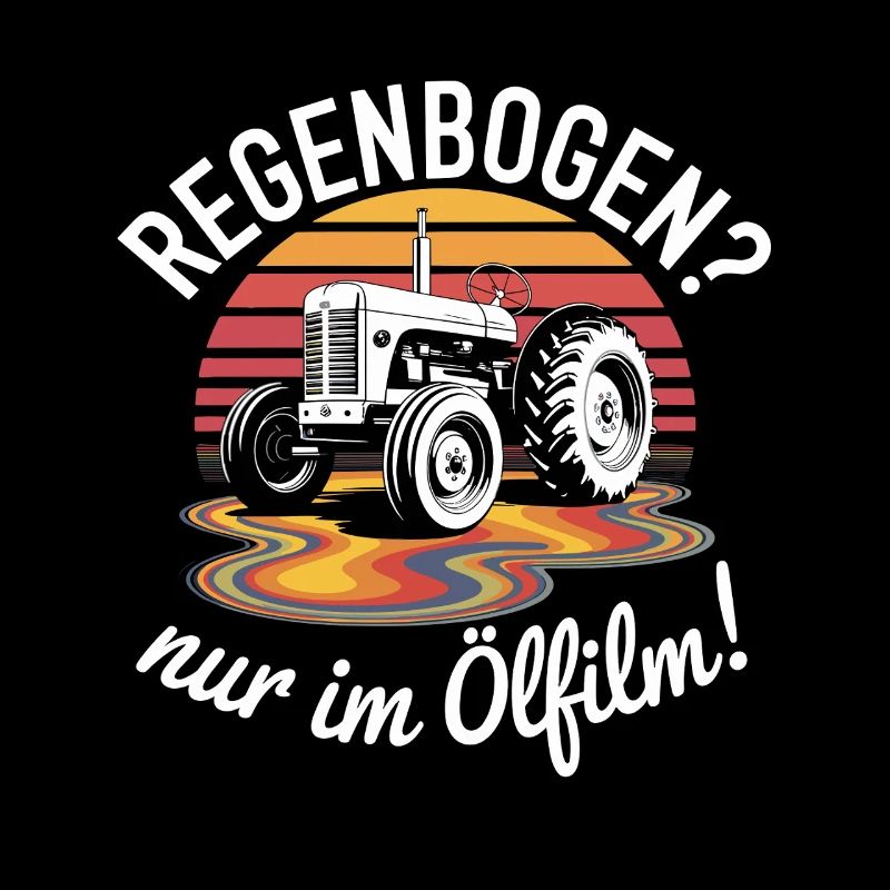  Regenbogen Nur Im Ölfilm Traktor Oldtimer