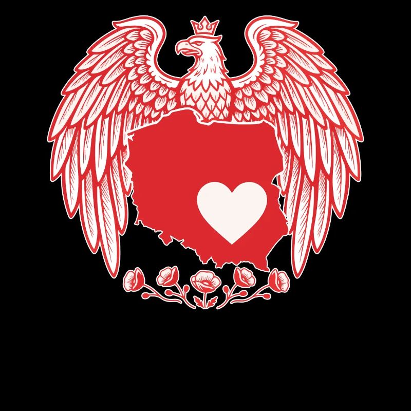 Polish Eagle Heart Map Design